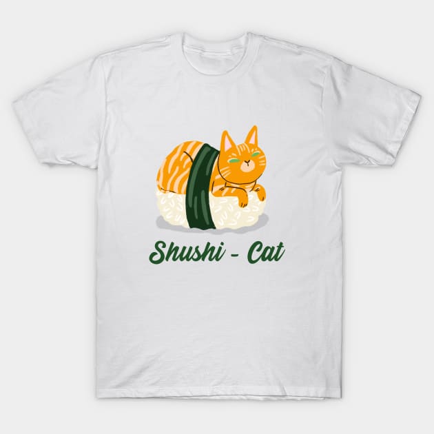 Tasty Shushi For Cat Lovers T-Shirt by The Feline Store